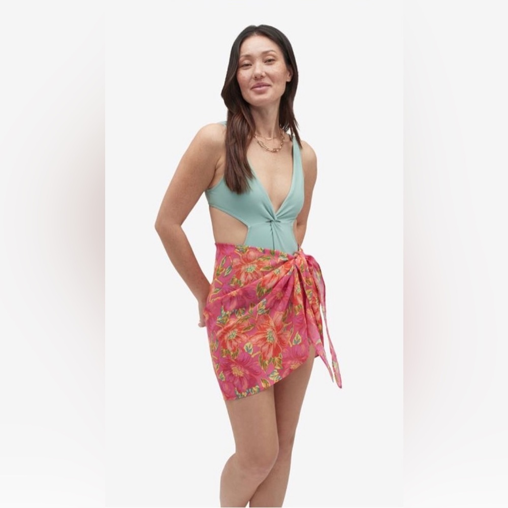 NWT Beach Riot Melanie Sarong In Miami Peony